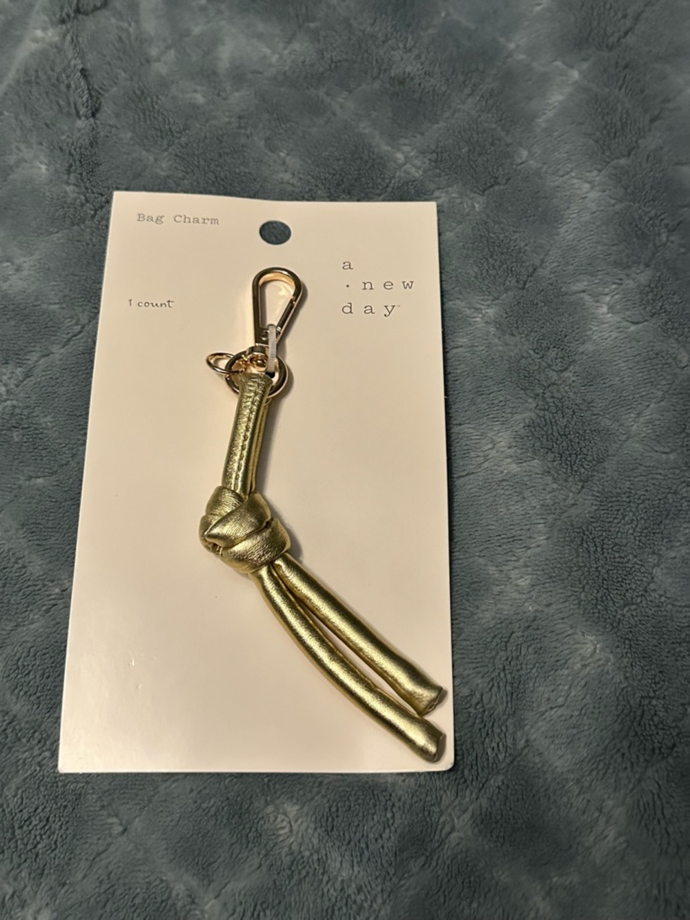 a new day Gold Knot Tassel Keychain